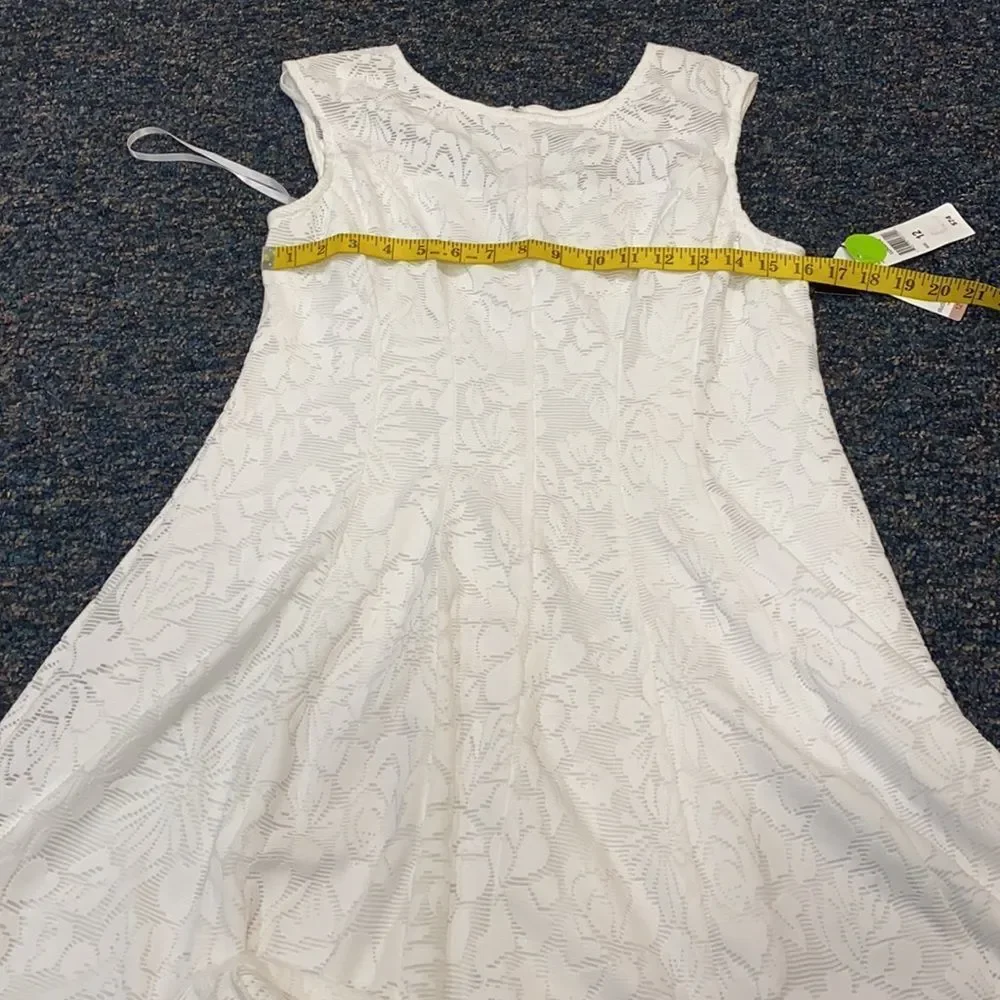 Studio One White Lace Dress sz. 12 NWT